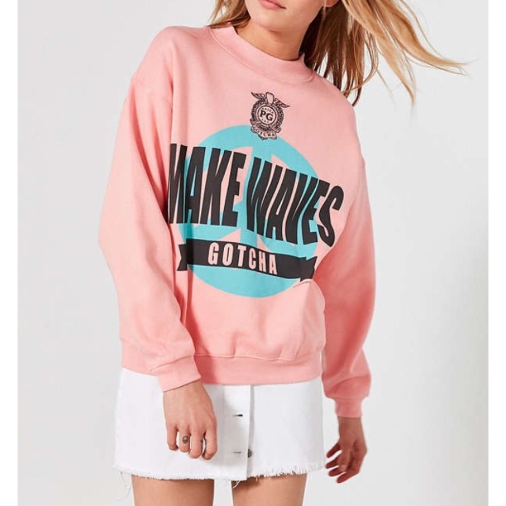 Gotcha x UO Pink Crewneck